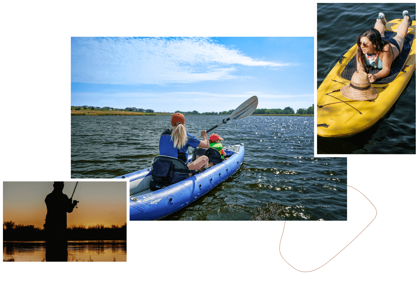 The Lakes in Barefoot Lakes Image Collage | Firestone Colorado