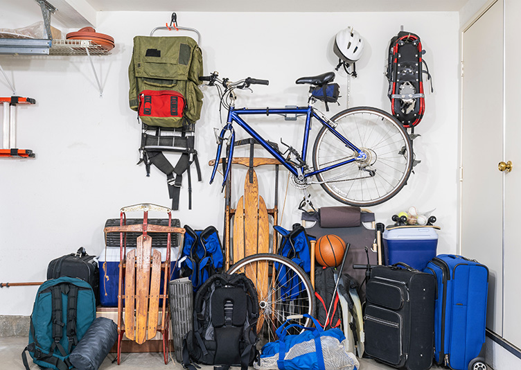 Garage in new home in Barefoot Lakes Community Firestone, Colorado