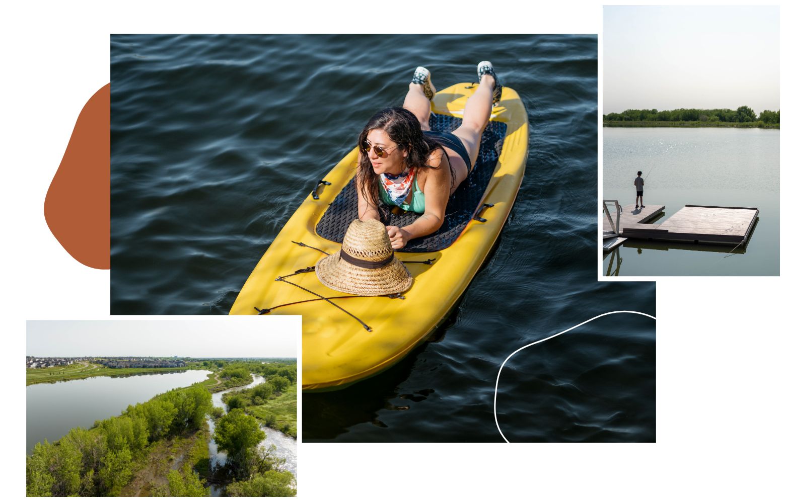 The Lakes in Barefoot Lakes Image Collage | Firestone Colorado