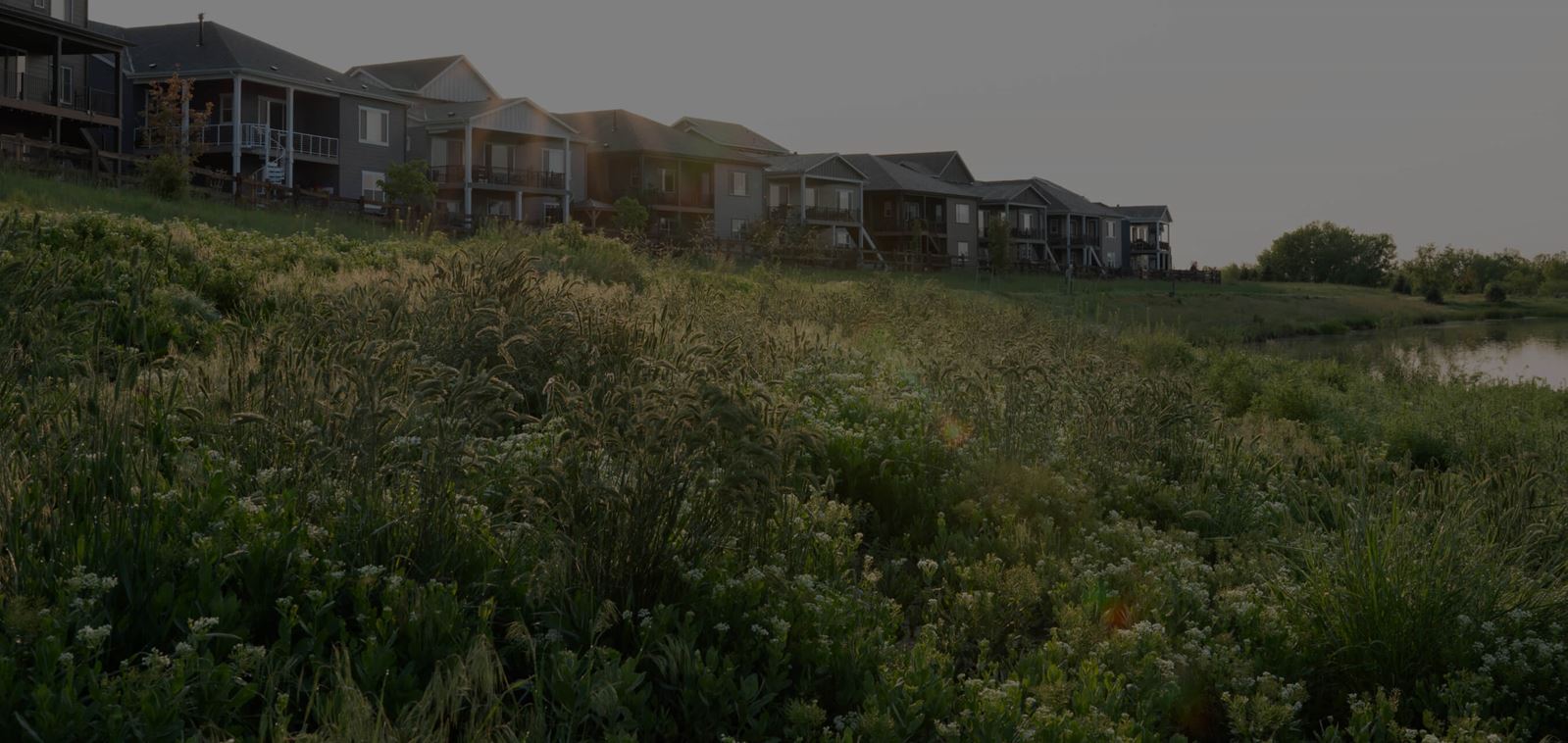 View of New Homes in Barefoot Lakes Firestone Colorado