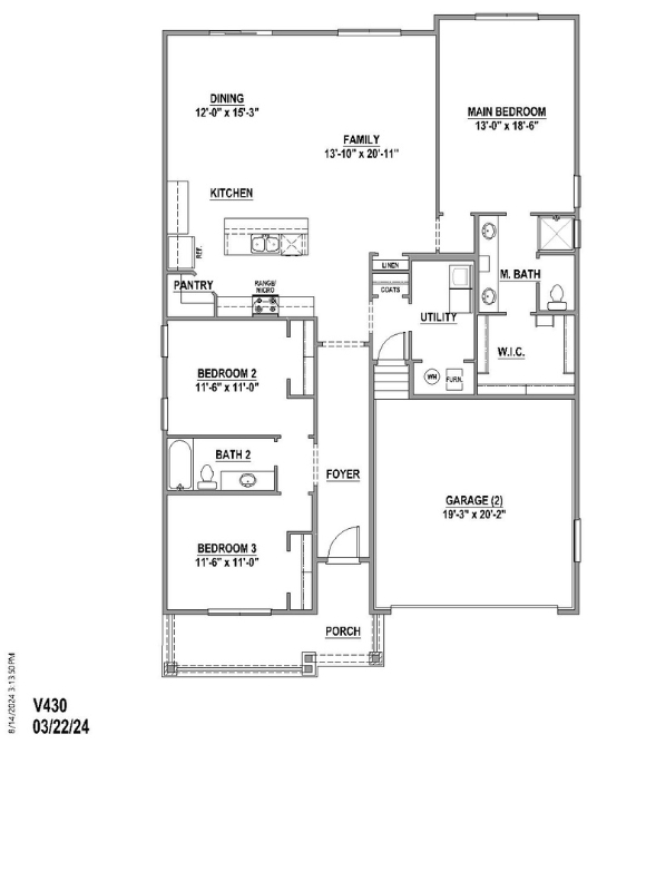 American Legend Barefoot Lakes V430 Floorplan Main Floor1